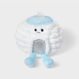 Cute White and Blue Plush Igloo Toy